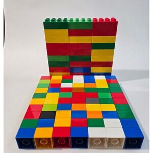 LEGO Duplo 100 Piece Bulk Lot Classic Building Bricks Multicolor Mixed Set